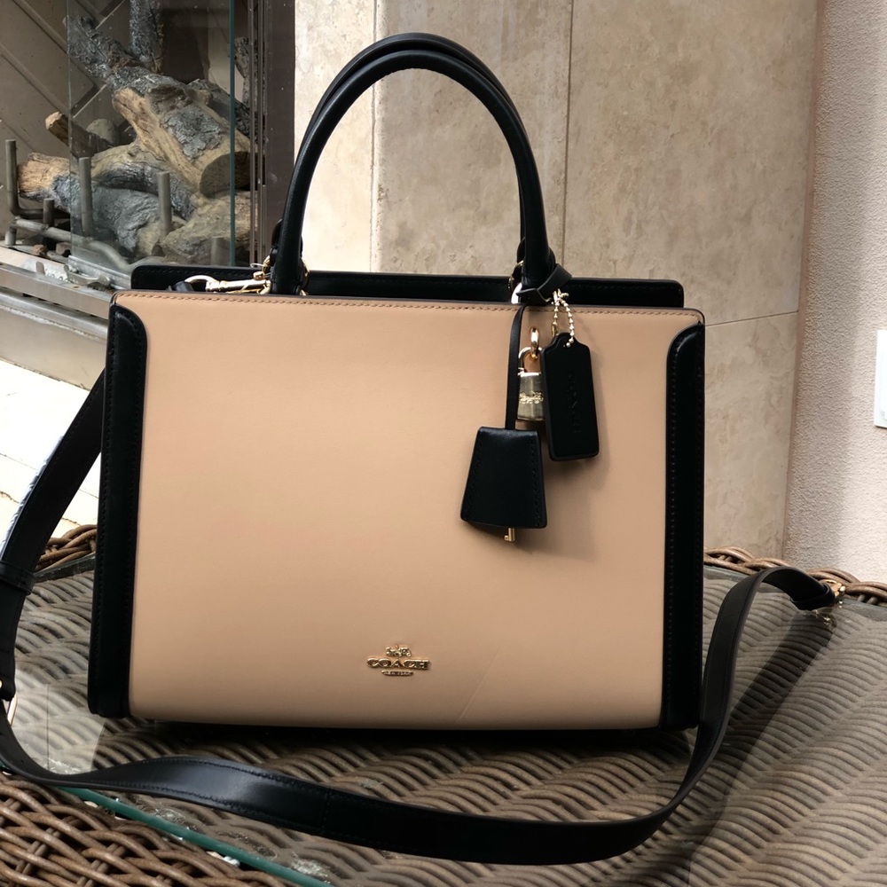 Coach Zoe carryall satchel handbag